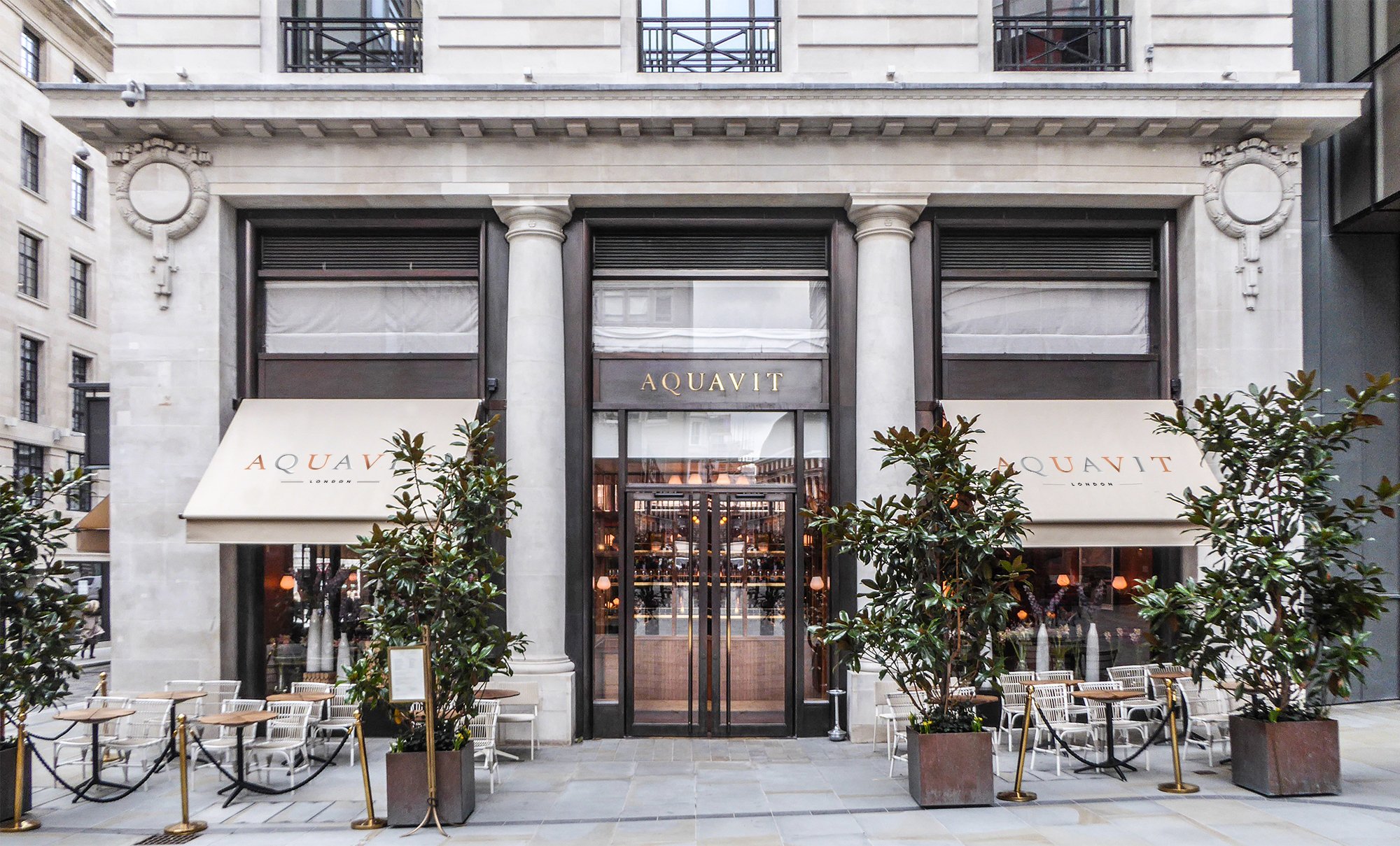 Greenwich awnings at Aquavit