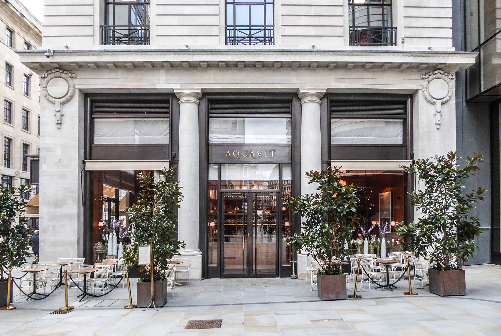 Greenwich awnings at Aquavit