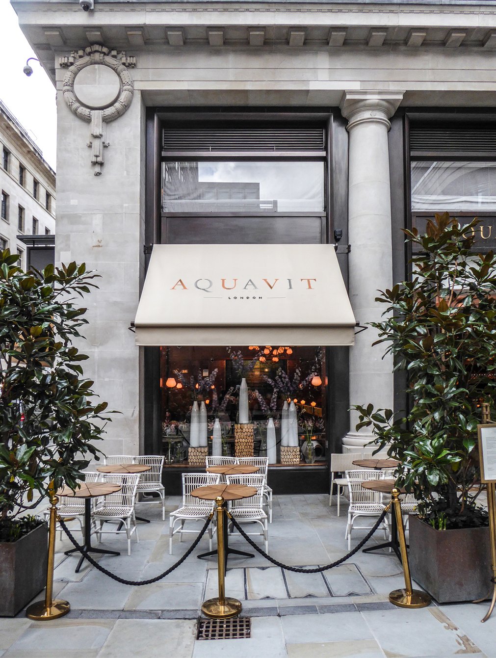 Greenwich awnings at Aquavit