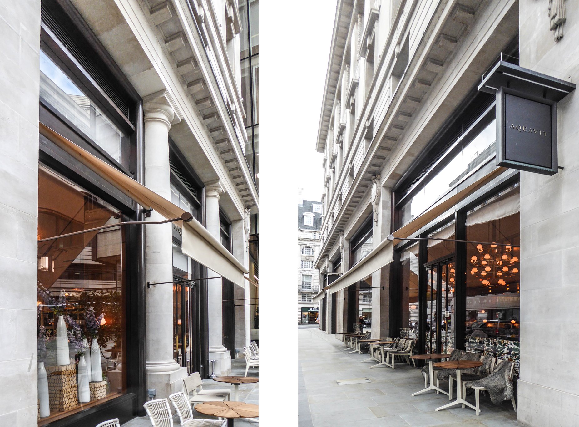 Greenwich awnings at Aquavit