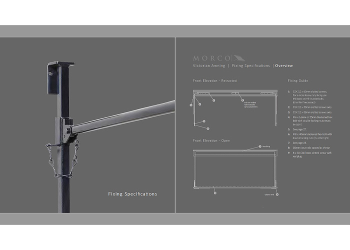  Awning Brochure by Morco Fixing Specifications