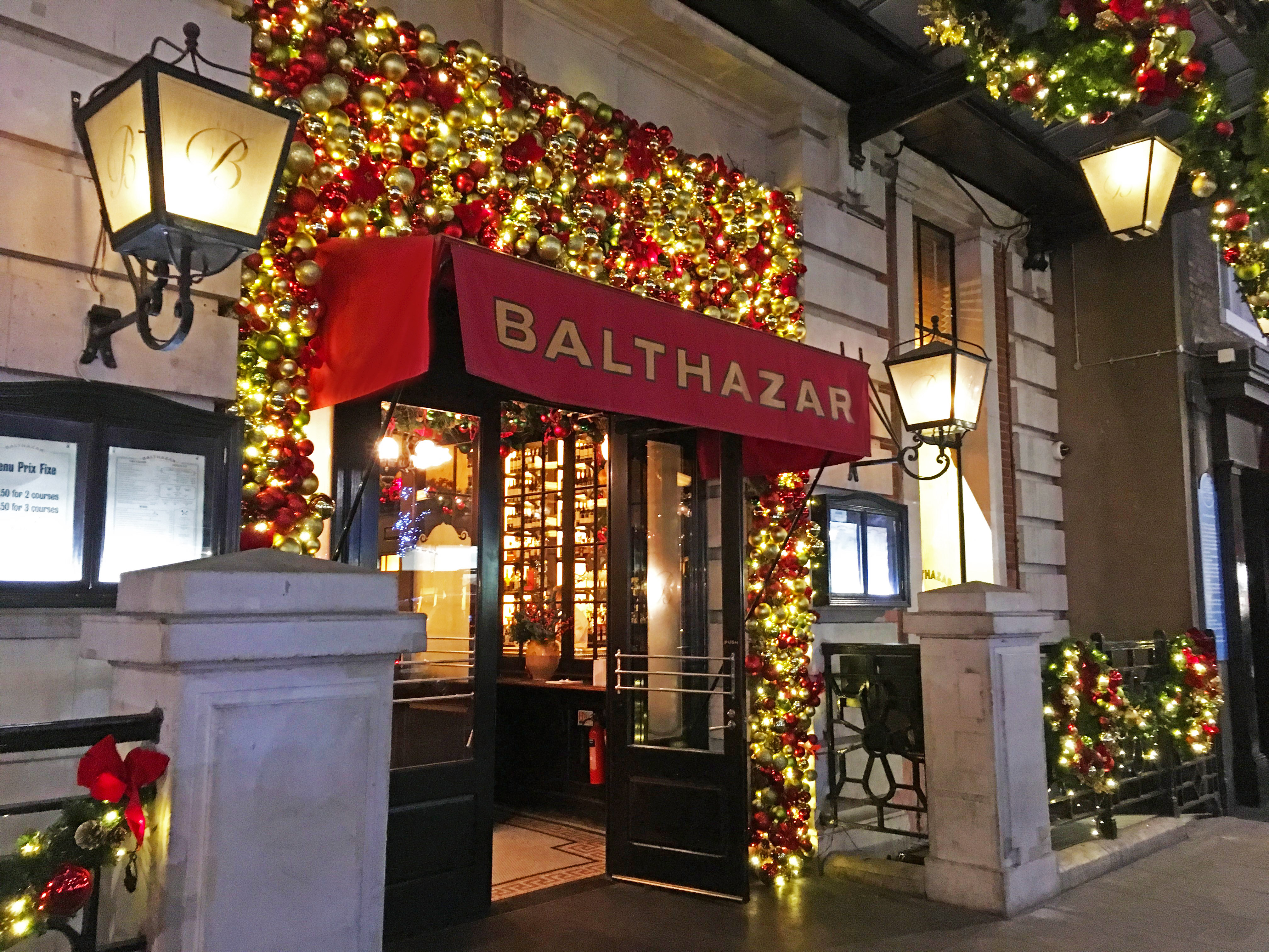 Balthazar awning at Christmas