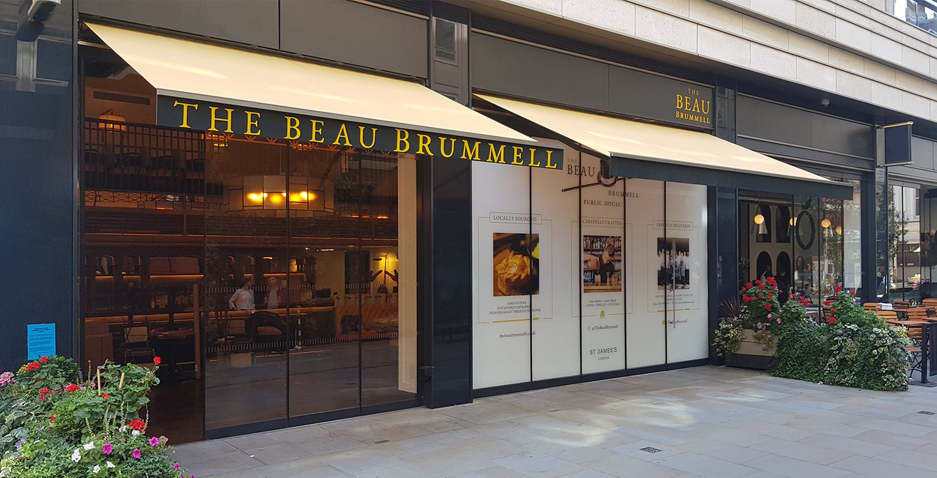 sq2 awning beau brummell