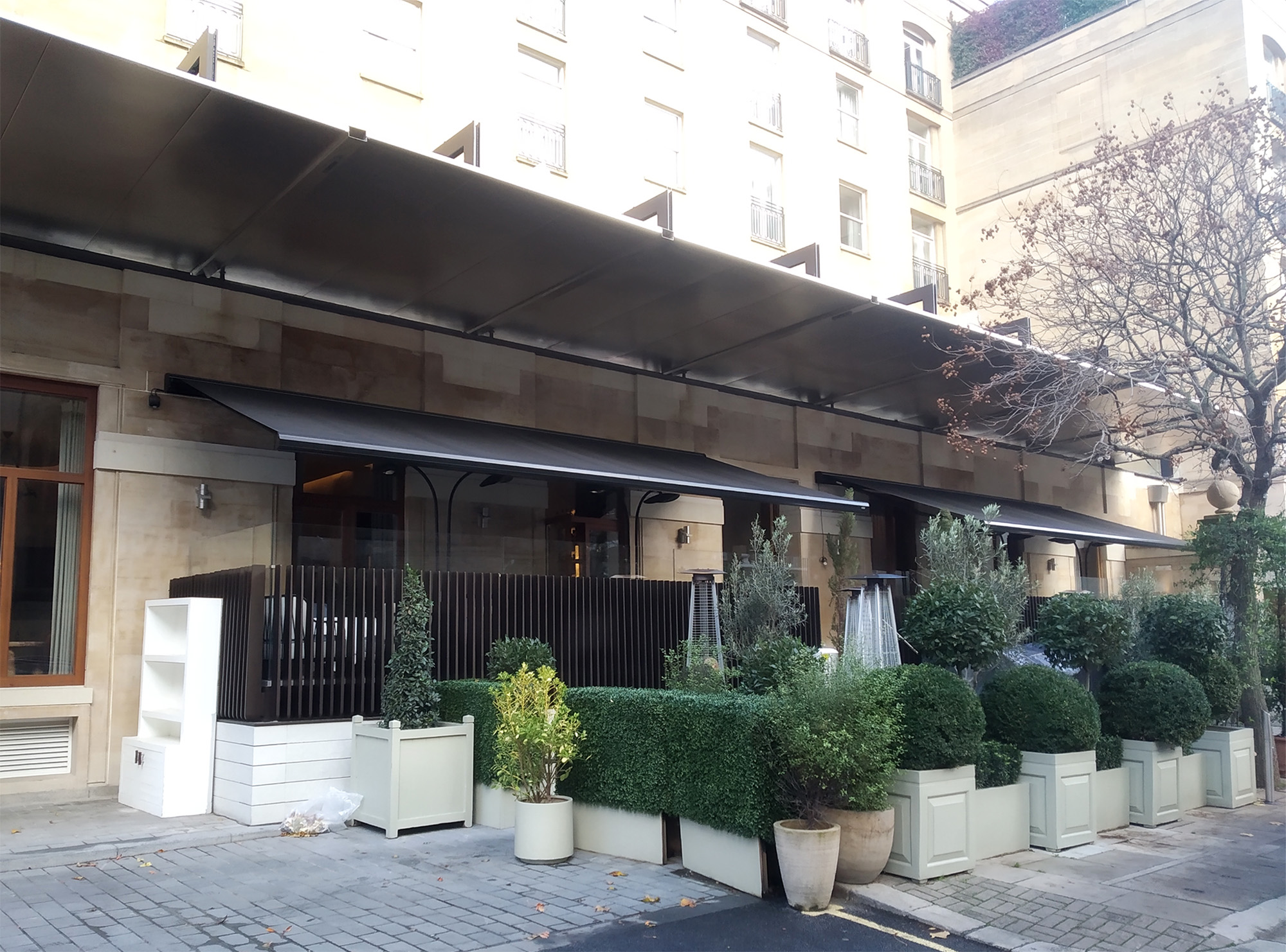 Signature awning at the Berkeley