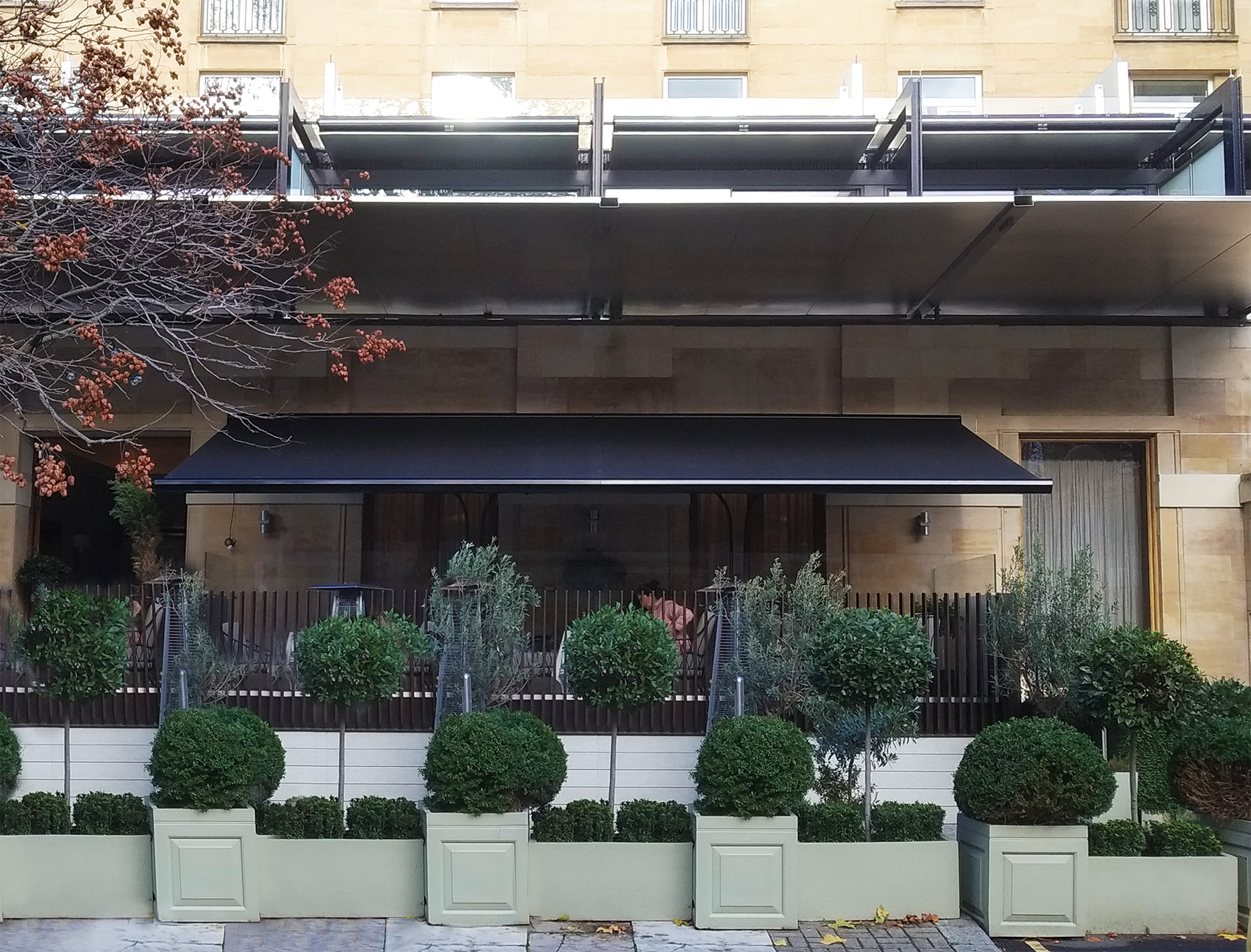 Signature awning at the Berkeley
