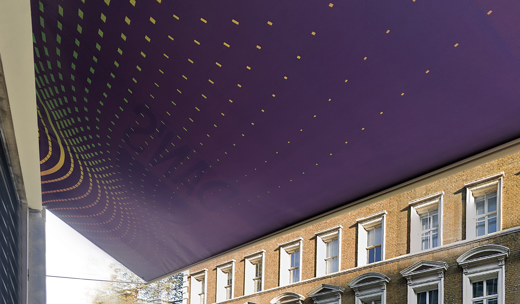 RAGS®  branding to both sides of the awning