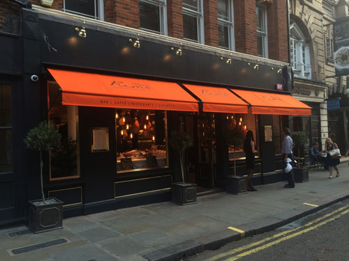 Signature awnings at Fumo