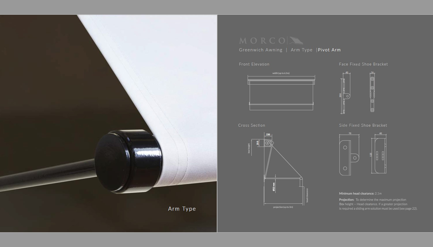  Greenwich Awning Brochure Available on Request 