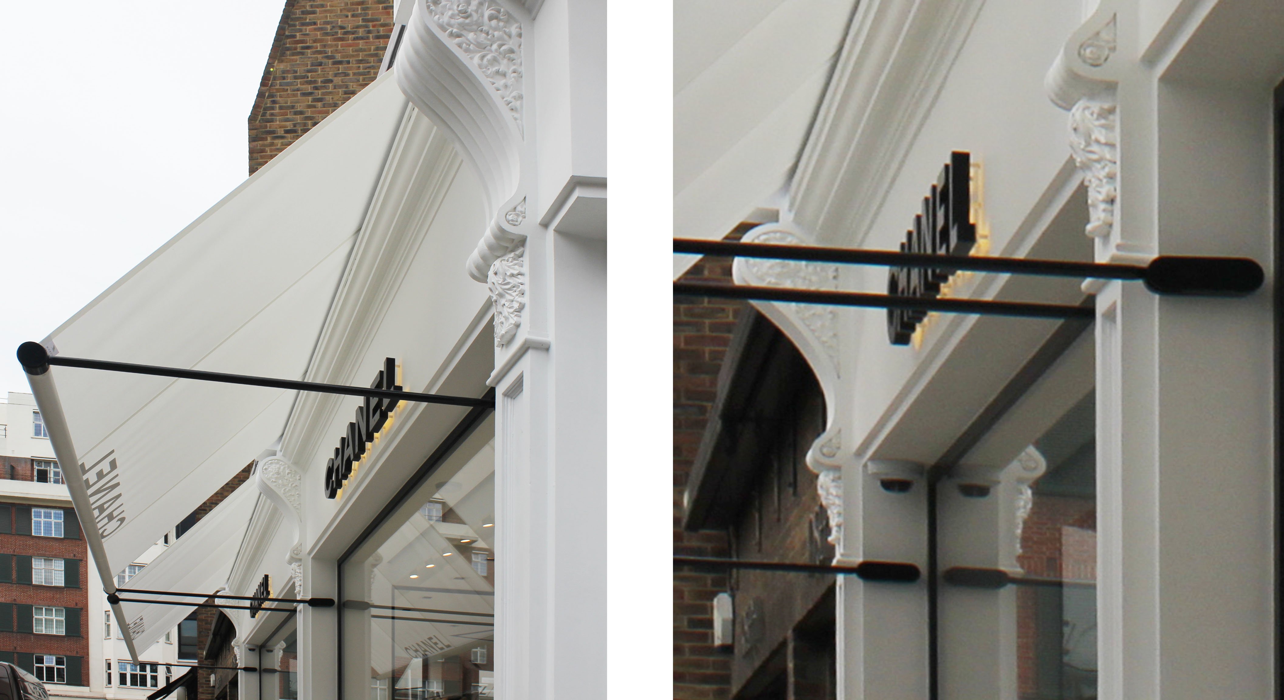Greenwich awnings, Chanel