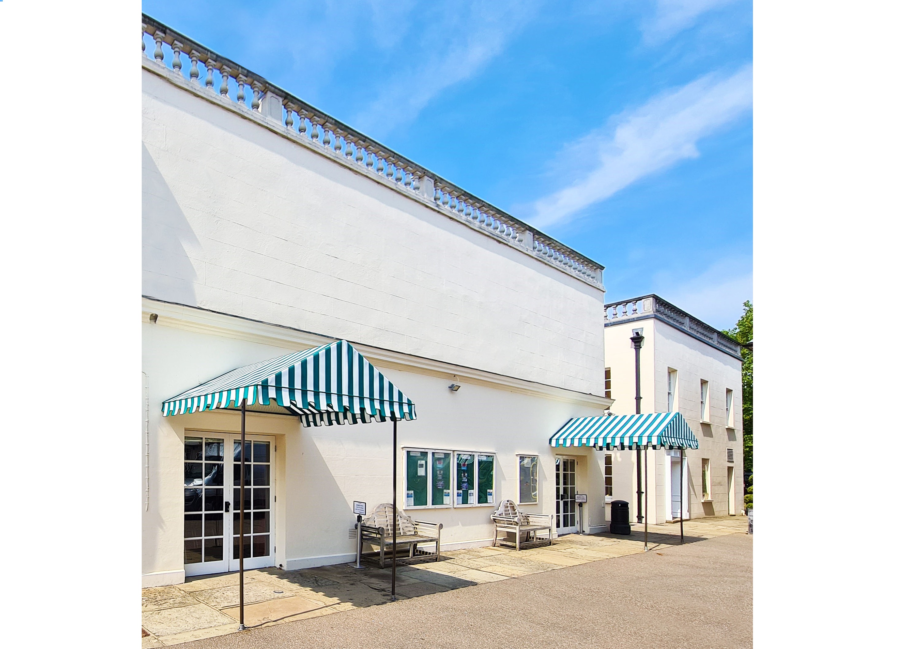 Entrance awnings Harrodian school