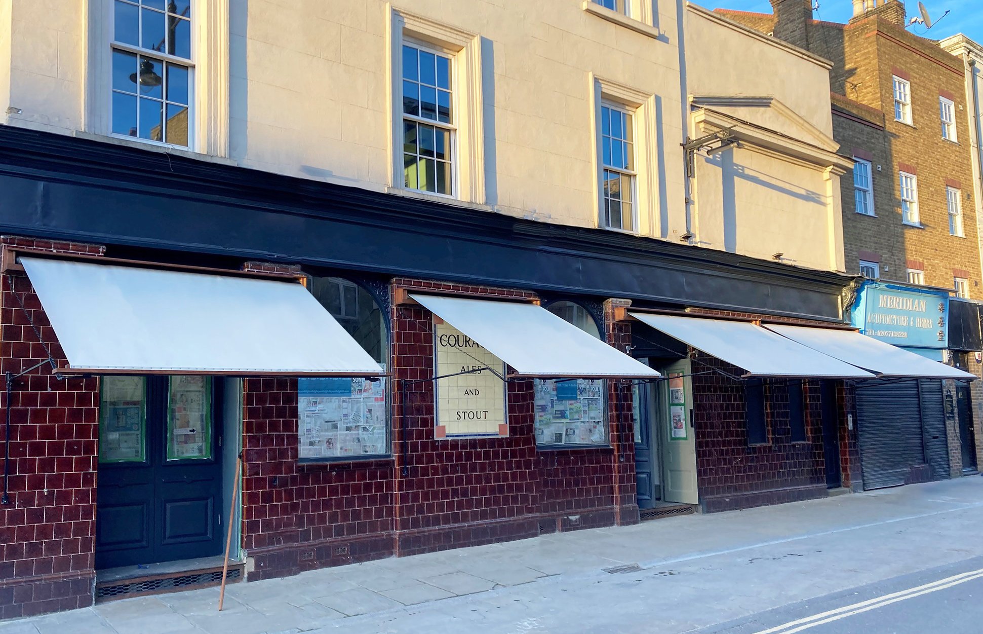 Victorian awnings at The Joker