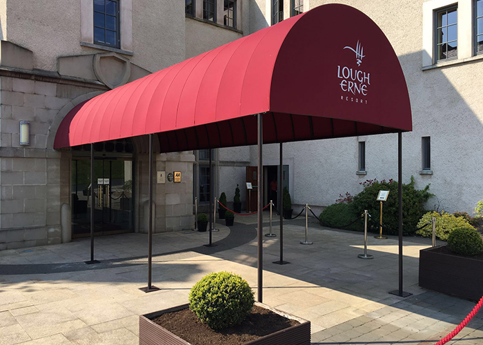 Red Canopy Fabric 