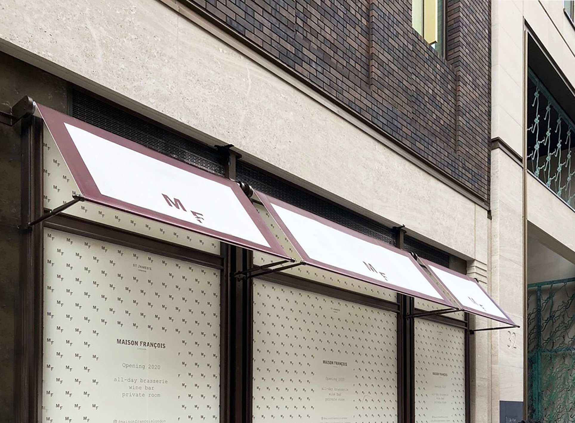 Marlesbury awning Maison Francois