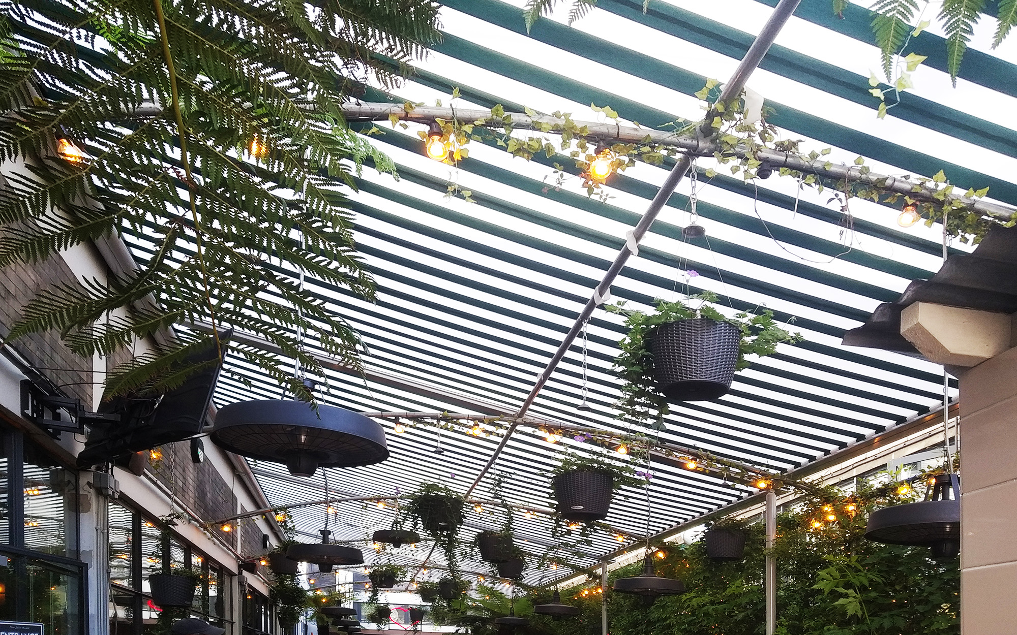 Belfort awning Mare Street Market