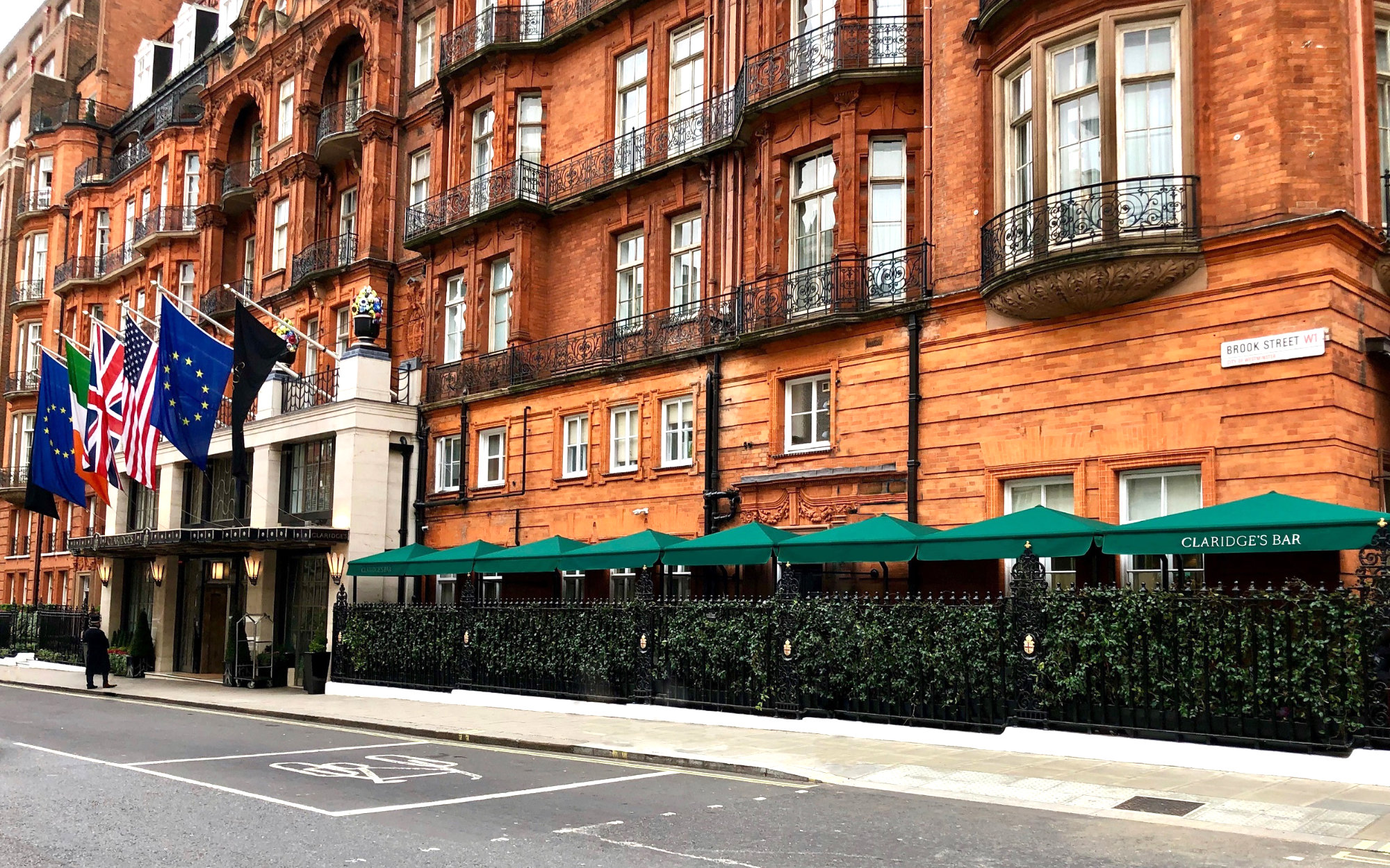 Bespoke RIB parasols at Claridge's Bar