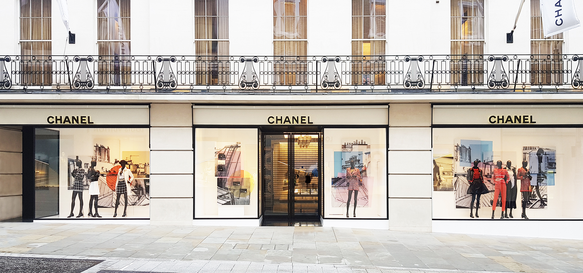 Greenwich awnings at Chanel flagship boutique, New Bond Street