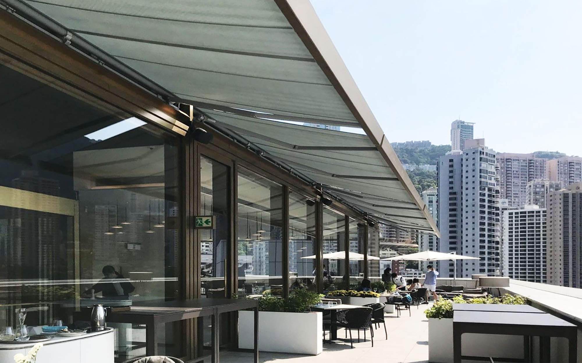 SQ2 Awnings for Popinjays, Hong Kong