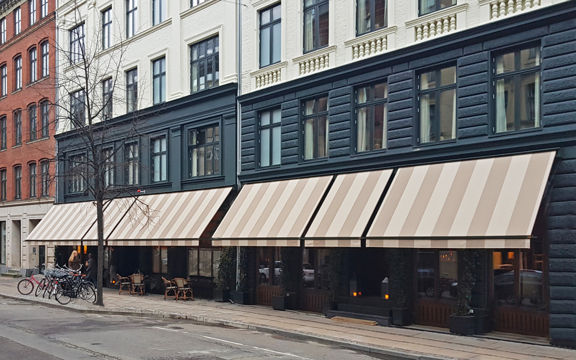 Victorian Awnings for Sanders Hotel, Copenhagen