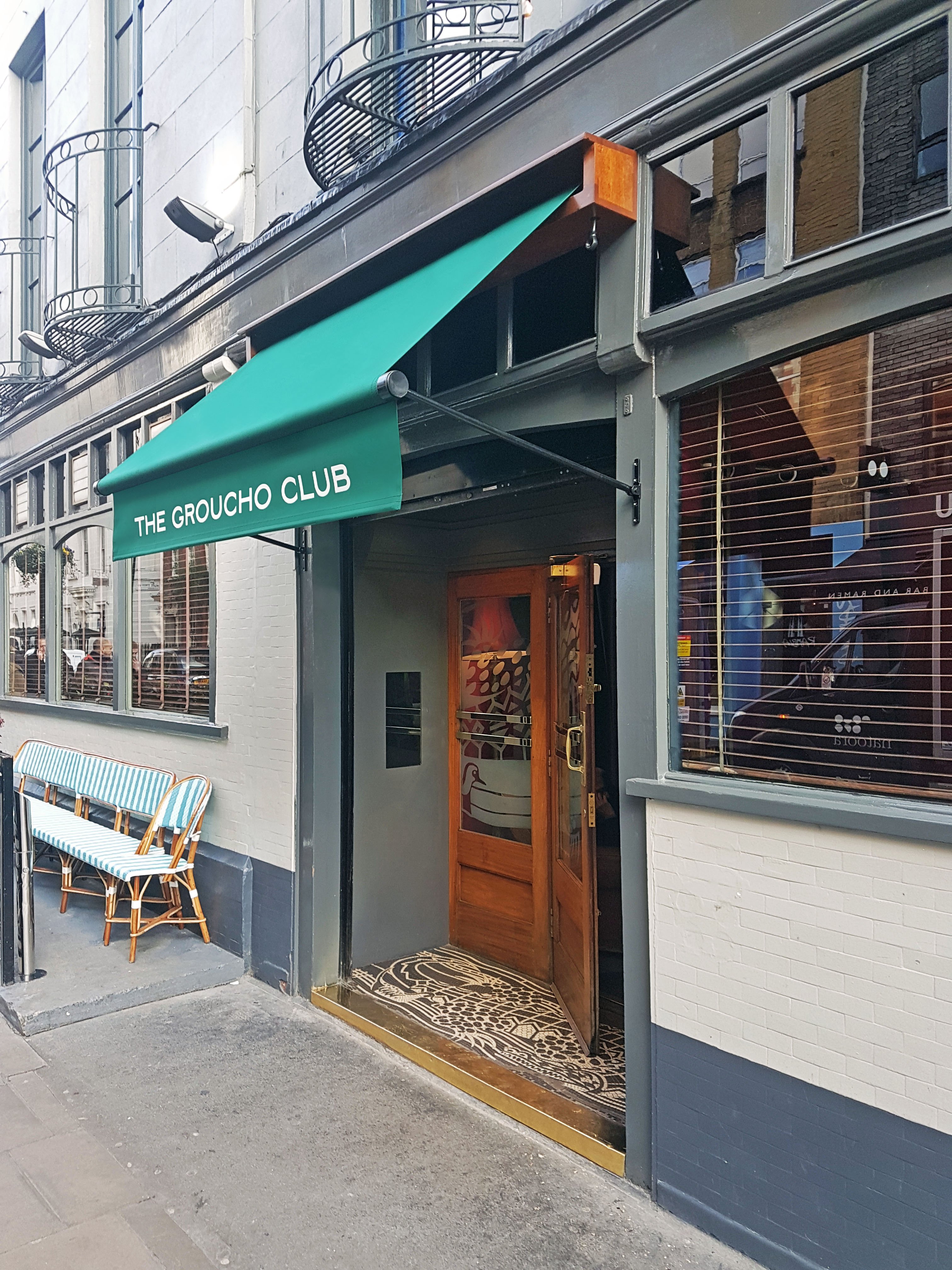 Greenwich awning Groucho Club
