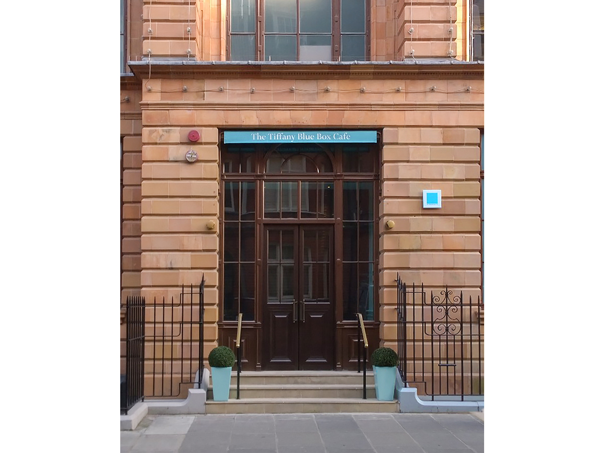 Victorian awning for The Tiffany Blue Box Cafe, Knightsbridge