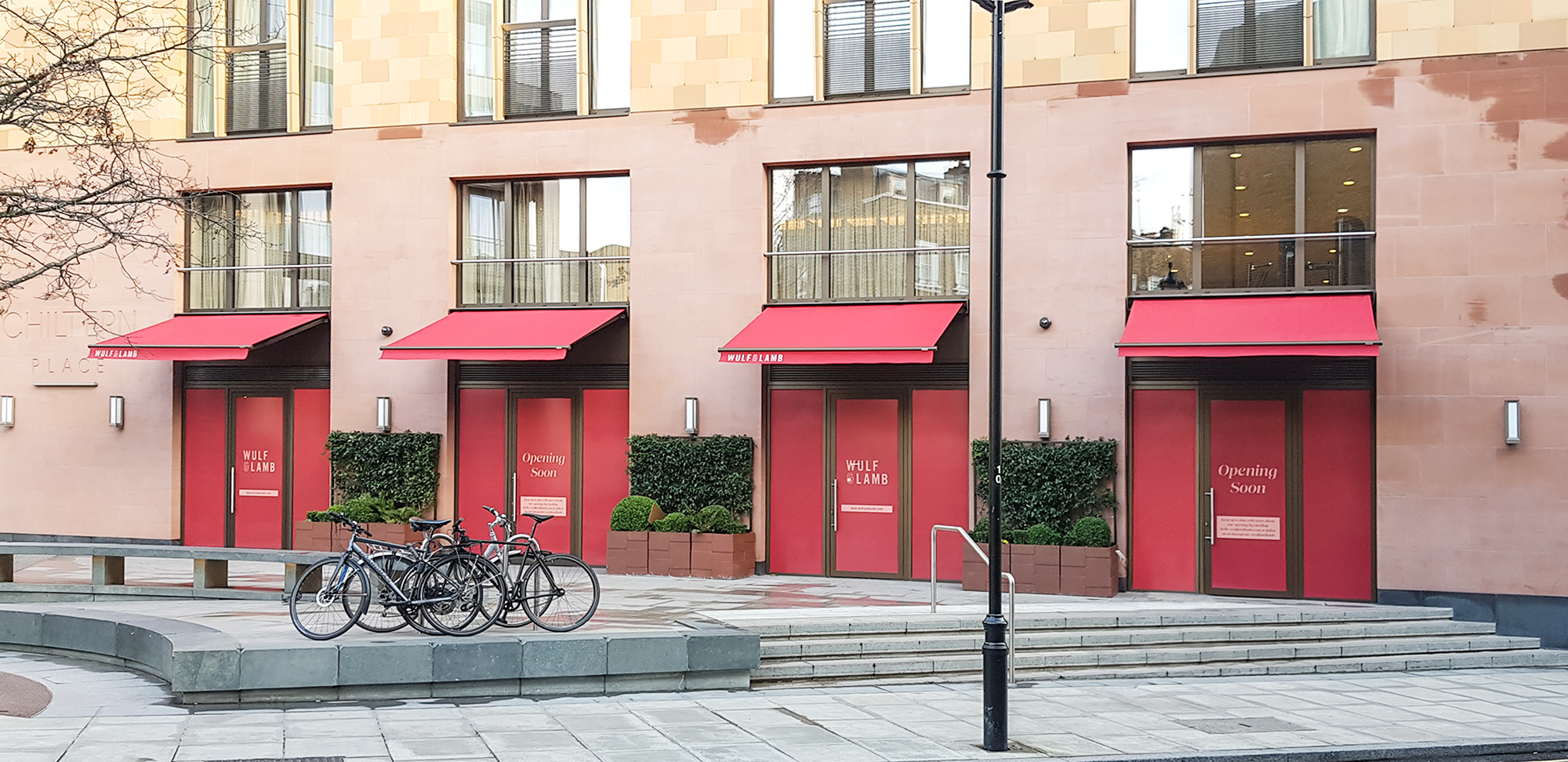 Classic Folding-arm Awnings for Wulf & Lamb, Marylebone