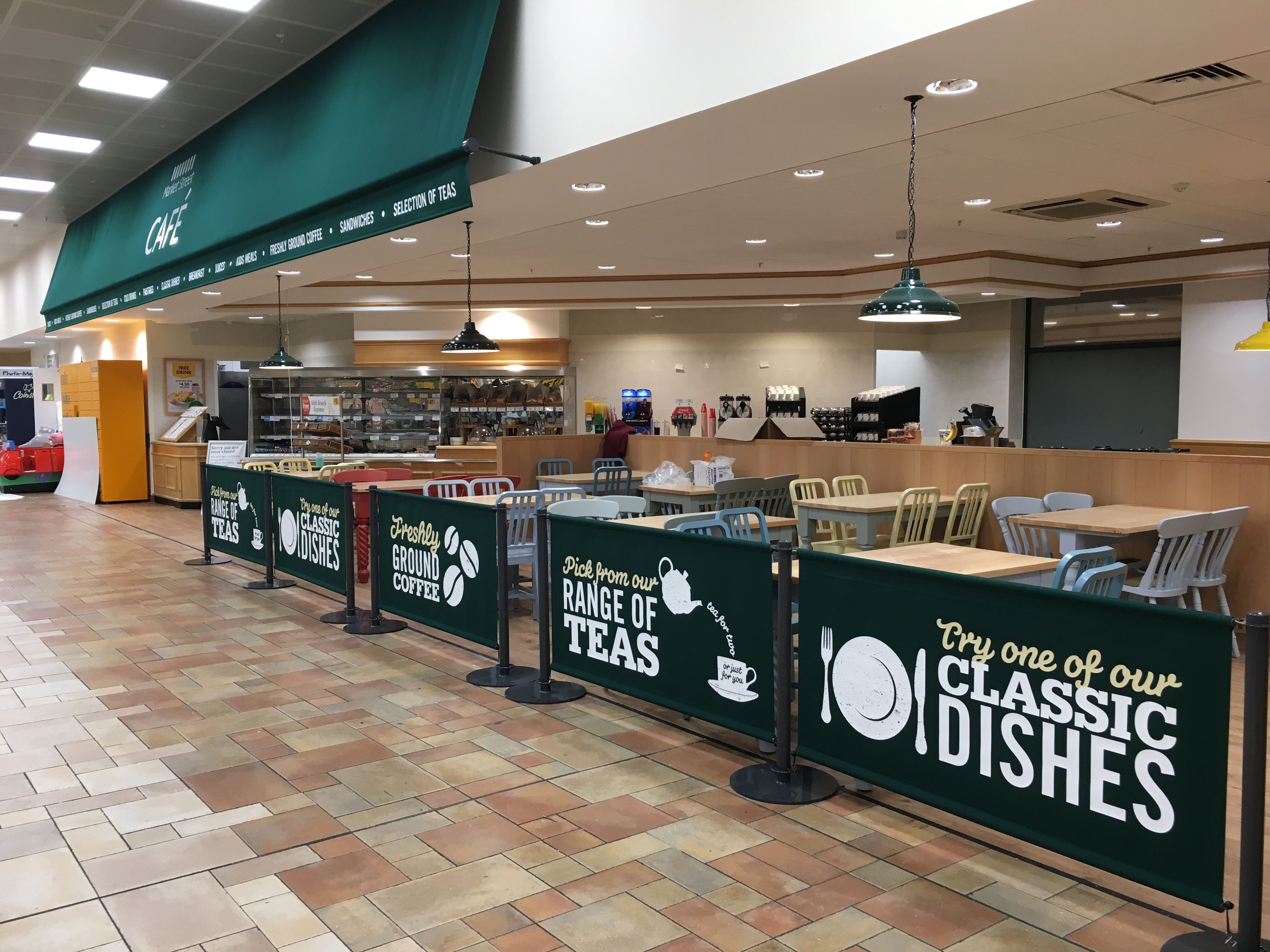 Greenwich awnings at Morrisons