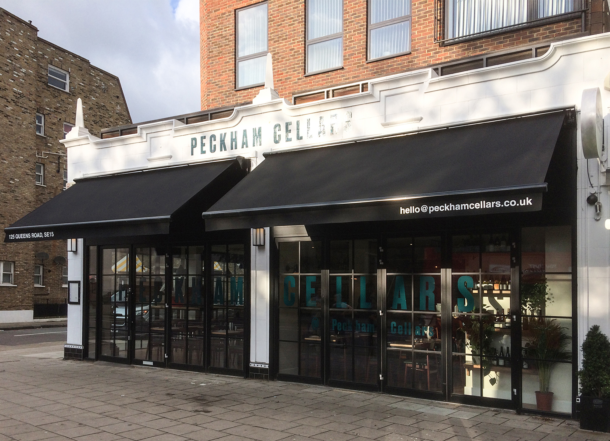 Classic awning Peckham Cellars