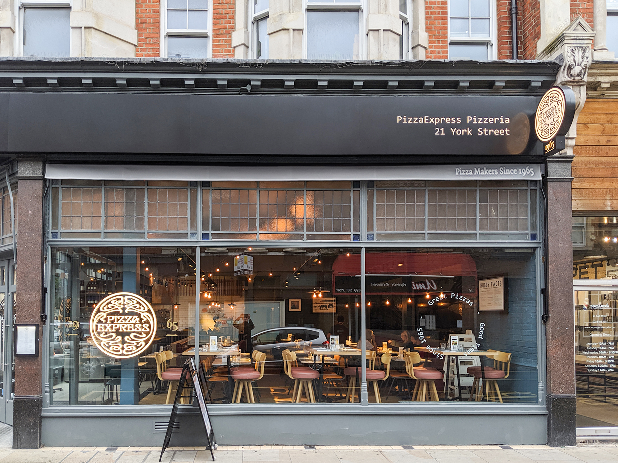 Pizza Express awnings