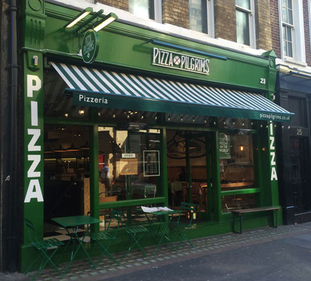 Morco awning at Pizza Pilgriim