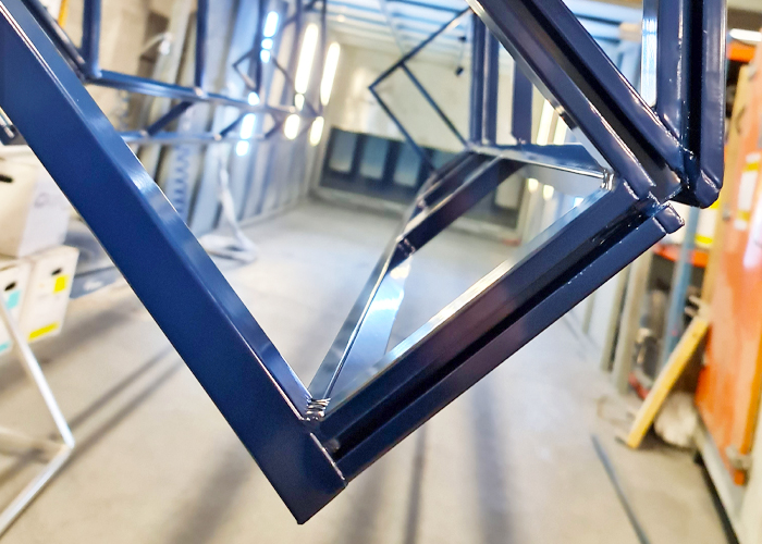 Powder Coating in Blue