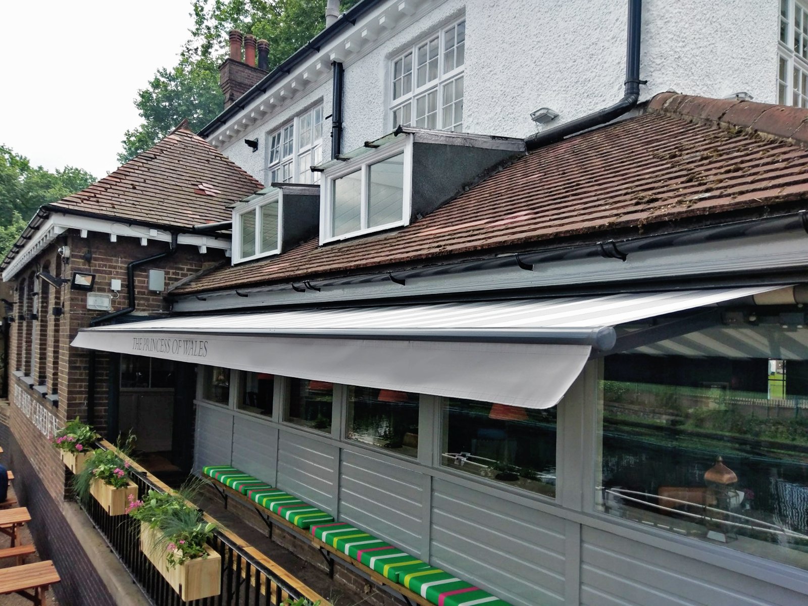 awning recovered at Princess of Wales