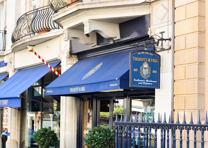 Bespoke Canopy for Truefitt and Hill