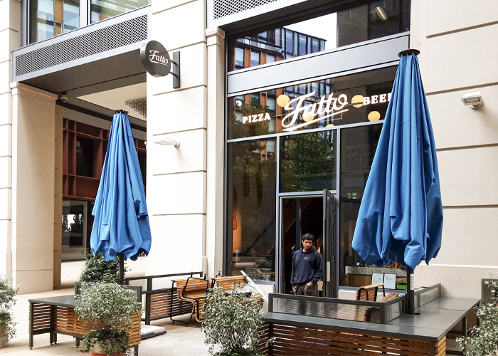 Terrace Parasols for Fatto restaurant