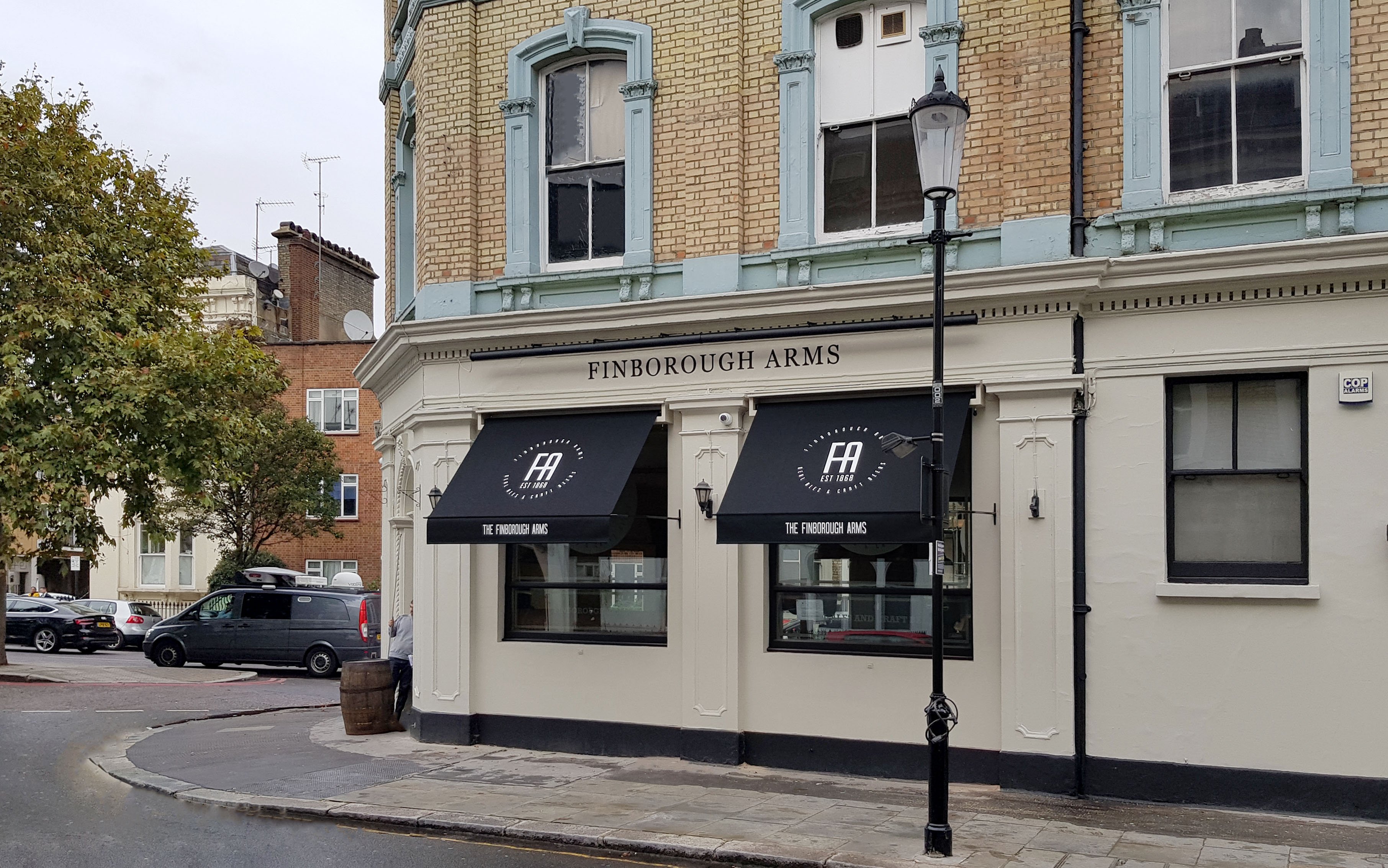 Marlesbury awnings at the Finborough