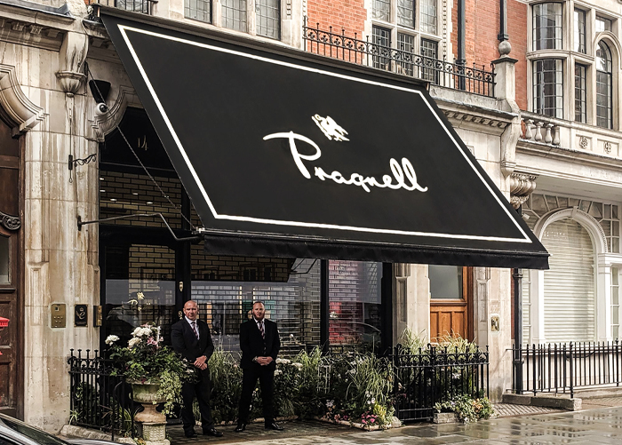  Traditional Awning with Gold Leaf Branding