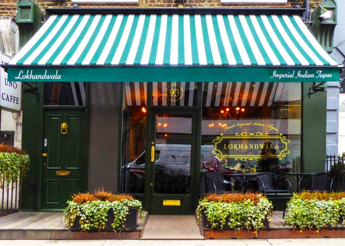Traditional Awning with Stripes