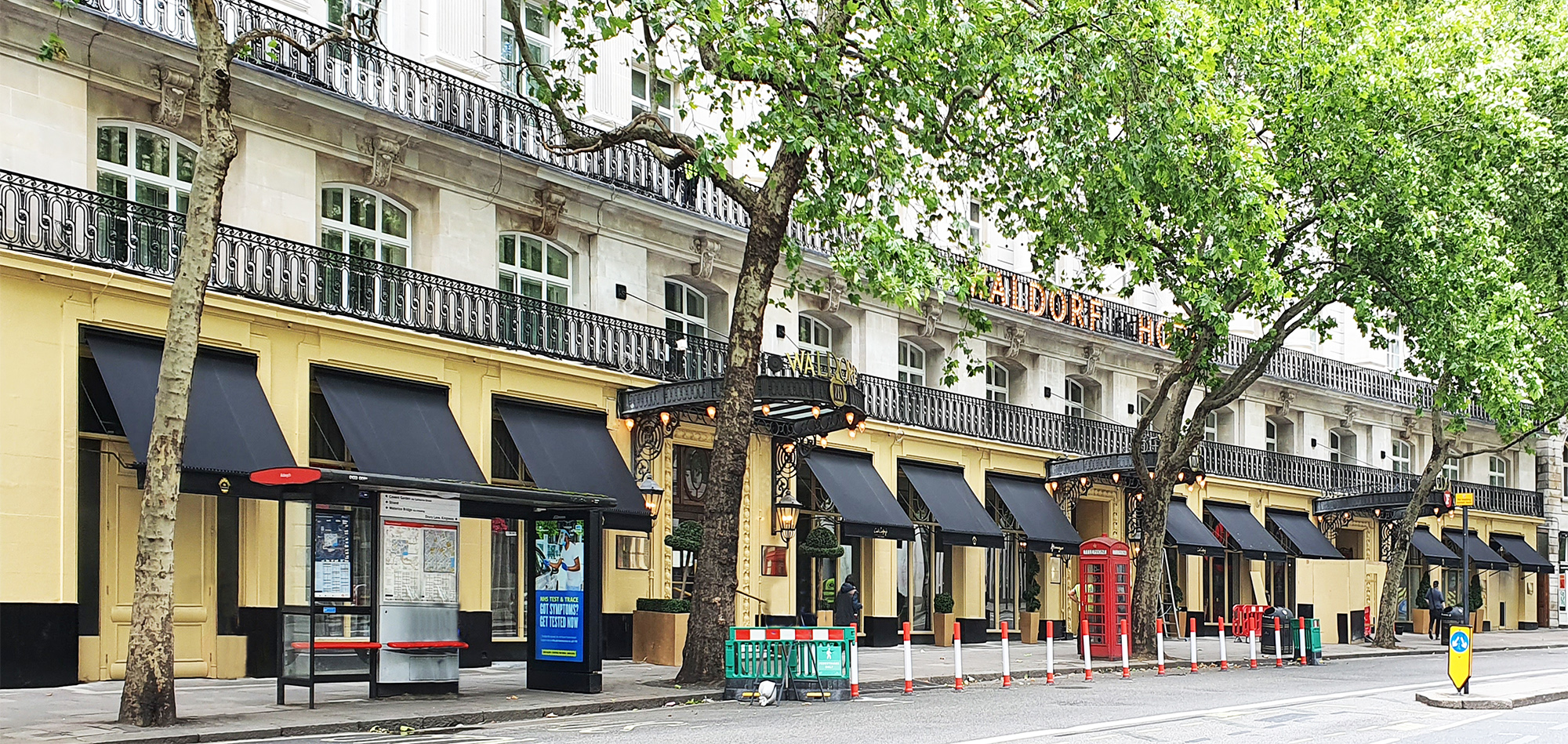Victorian awnings at The Waldorf