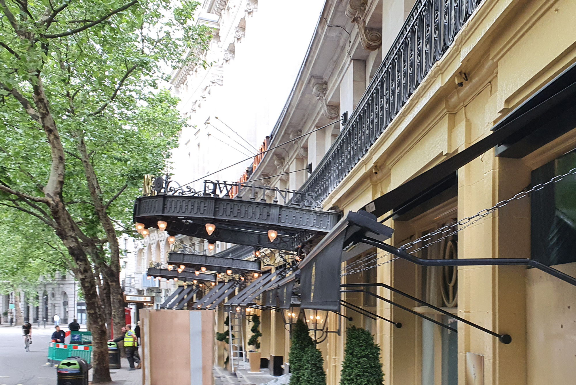 Victorian awnings at The Waldorf