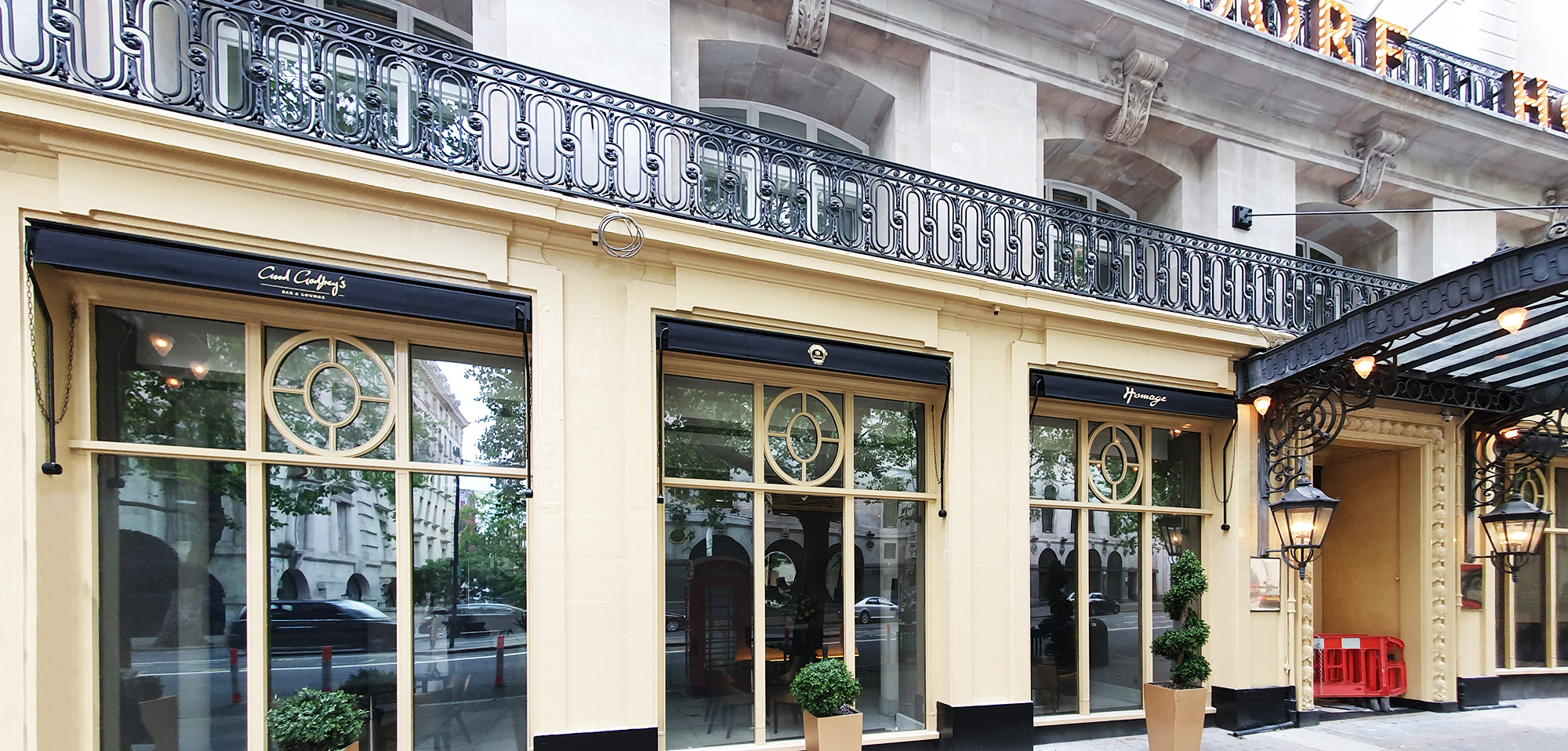 Victorian awnings at The Waldorf