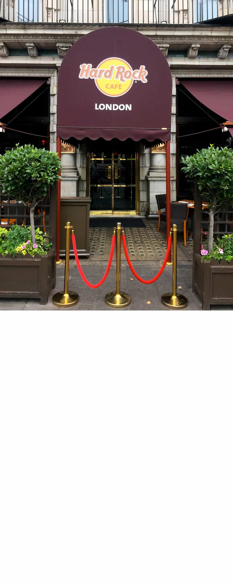 Entrace canopy awnings for Hard Rock Cafe 