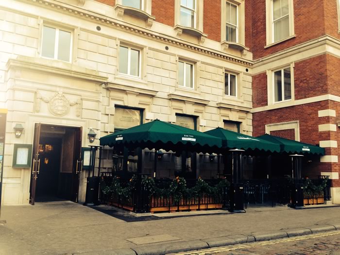 The Ivy Market Grill restaurant parasols