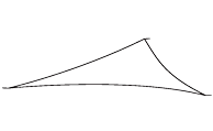 shade sail line drawing