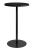 Round Bar Table - metal stand powder-coated in galaxy black with charcoal hardwood top