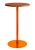 Round Bar Table - metal stand powder-coated in sunset with natural hardwood top