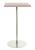 Square Bar Table - metal stand powder-coated in gloss white with whitewash hardwood top
