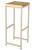 Classic Bar Stool - square profile metal frame powder-coated in champagne with natural hardwood seat