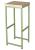 Classic Bar Stool- square profile metal frame powder-coated in sage with whitewash hardwood seat
